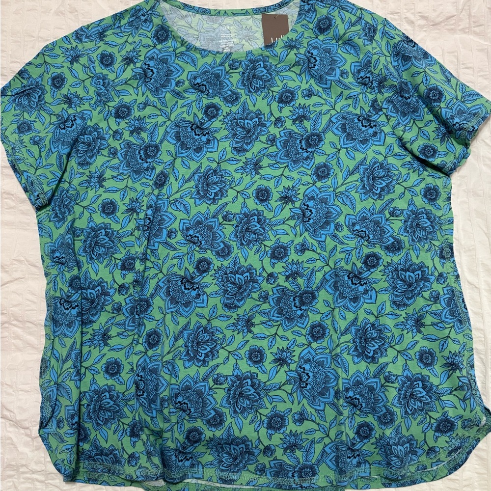 J.Jill Fit Progress Petite Pima-Stretch Top